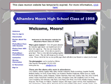 Tablet Screenshot of alhambramoorsclassof1958.classquest.com