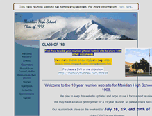 Tablet Screenshot of meridianhighclassof1998reunion.classquest.com