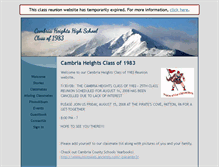 Tablet Screenshot of cambriaheightsclass83.classquest.com
